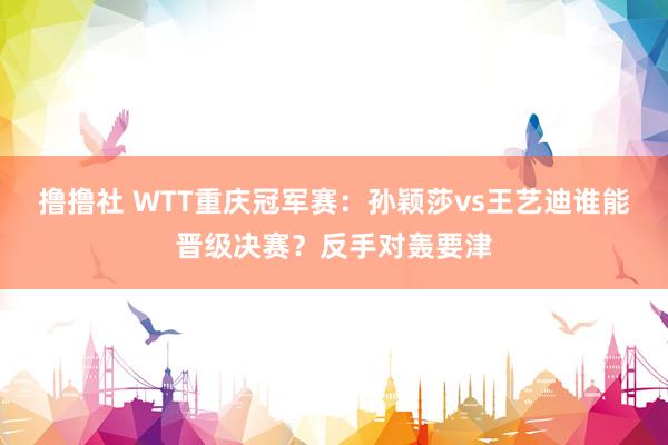 撸撸社 WTT重庆冠军赛：孙颖莎vs王艺迪谁能晋级决赛？反手对轰要津