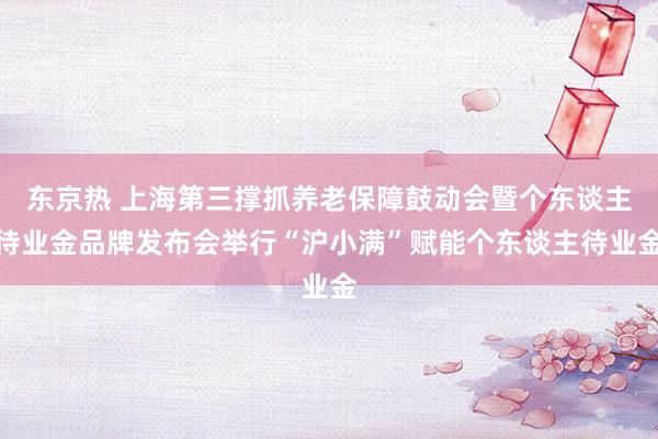 东京热 上海第三撑抓养老保障鼓动会暨个东谈主待业金品牌发布会举行“沪小满”赋能个东谈主待业金