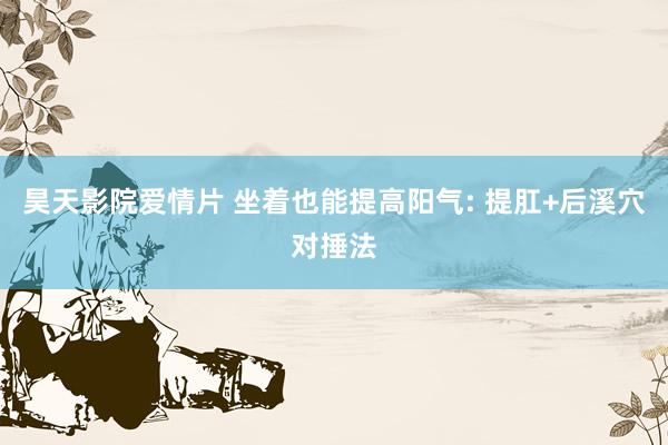 昊天影院爱情片 坐着也能提高阳气: 提肛+后溪穴对捶法
