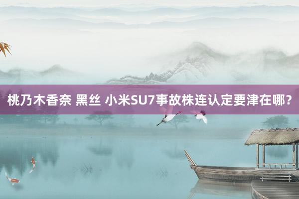桃乃木香奈 黑丝 小米SU7事故株连认定要津在哪？