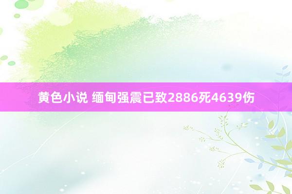 黄色小说 缅甸强震已致2886死4639伤